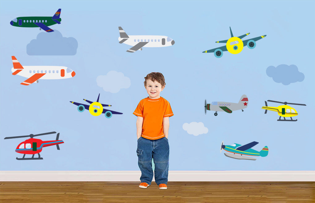Planes Aviation Set Wall Stickers Decals WC243