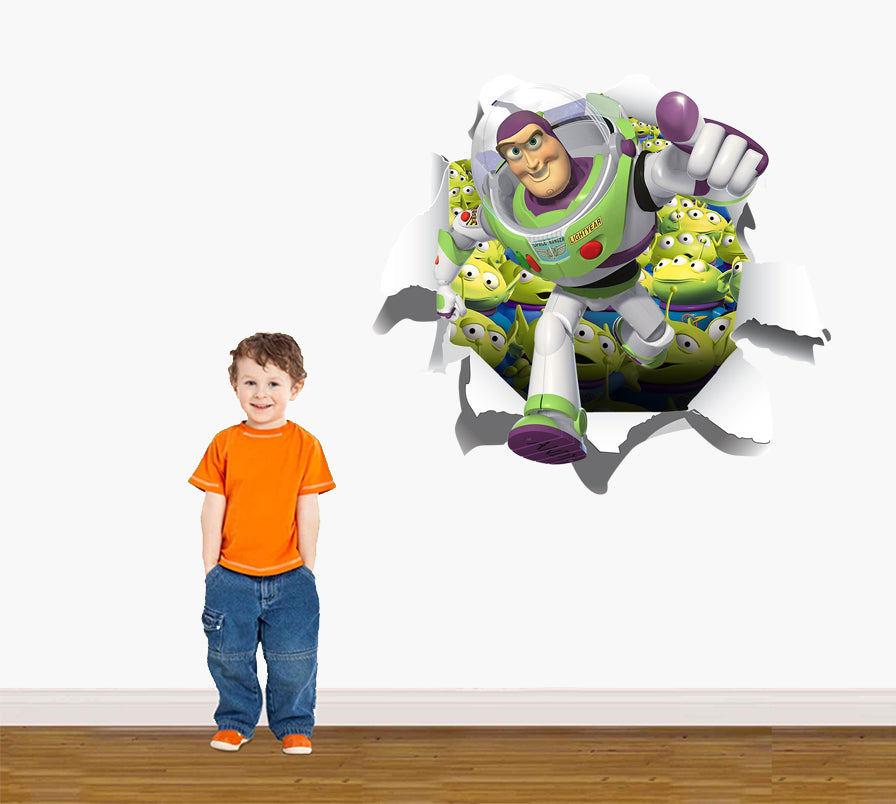 Toy Story Buzz Lightyear 3D Torn Paper Wall Sticker Décalque WC265