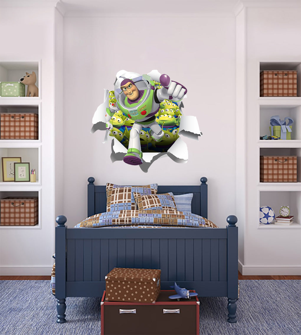Toy Story Buzz Lightyear 3D Torn Paper Wall Sticker Décalque WC265