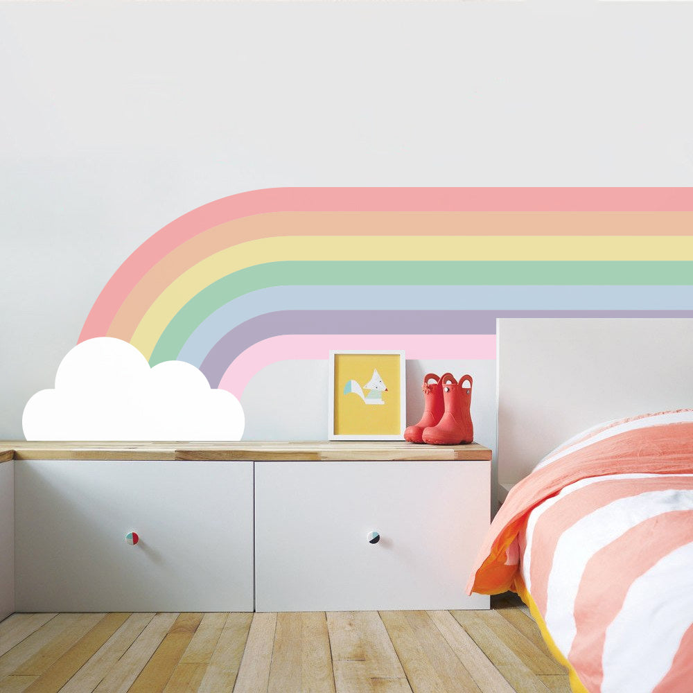 AUTOCOLLANT MURAL PERSONNALISÉ CLOUD RAINBOW Décalque WC284