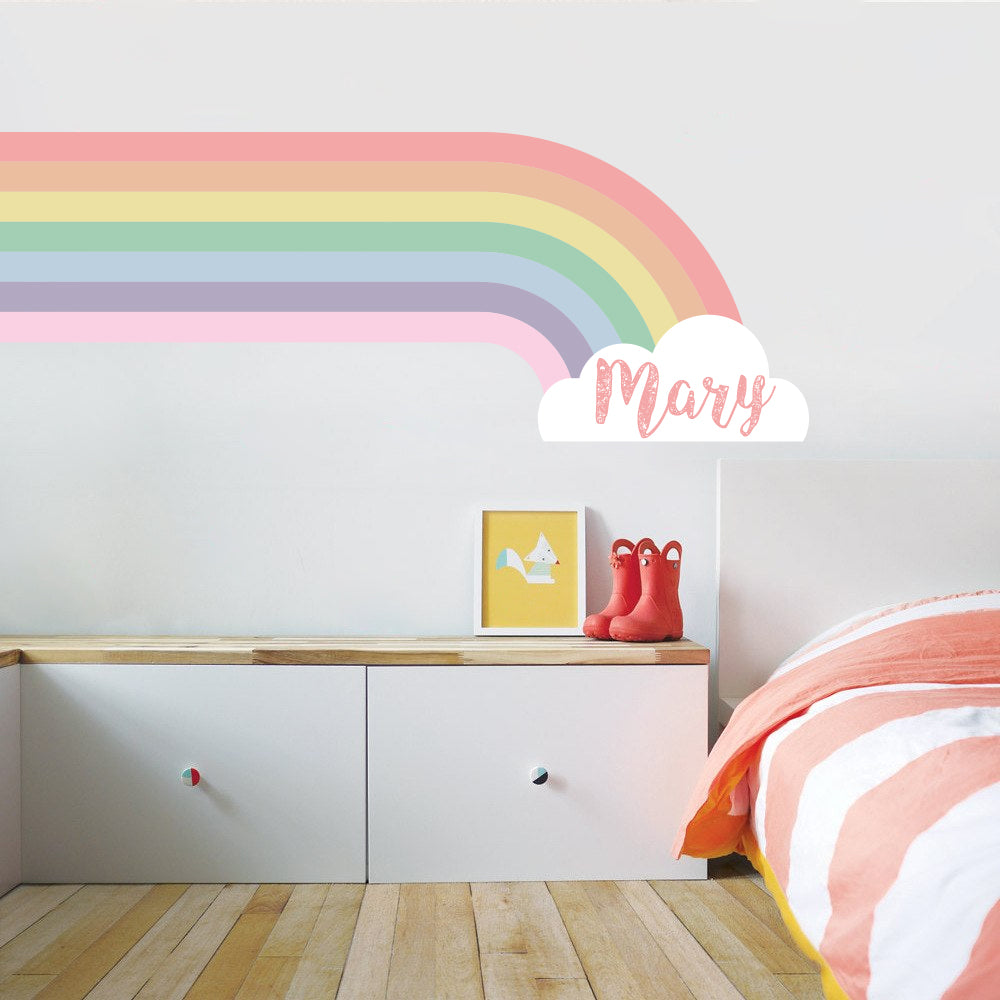 AUTOCOLLANT MURAL PERSONNALISÉ CLOUD RAINBOW Décalque WC284