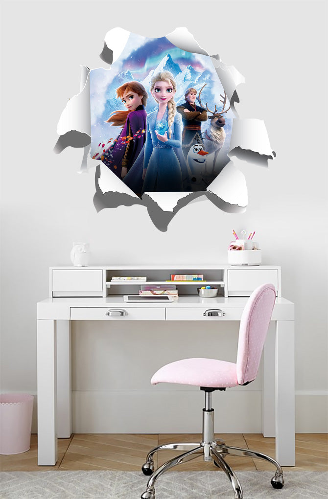 Frozen 3D Torn Paper Effect Wall Sticker Decal WC304