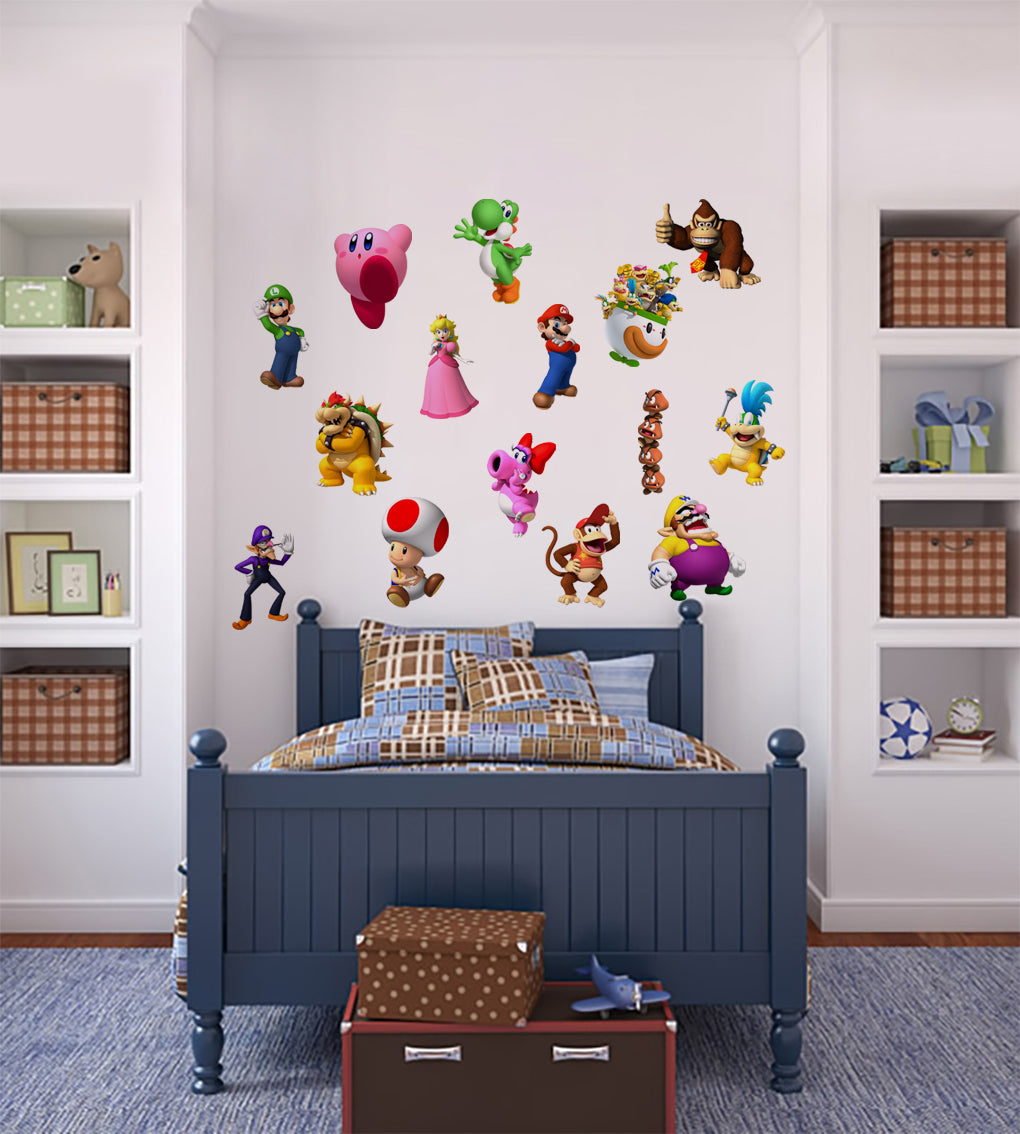 Super Mario Bros Characters Wall Sticker Decal WC326