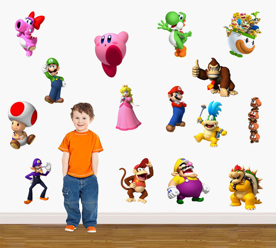 Super Mario Bros Characters Wall Sticker Decal WC326
