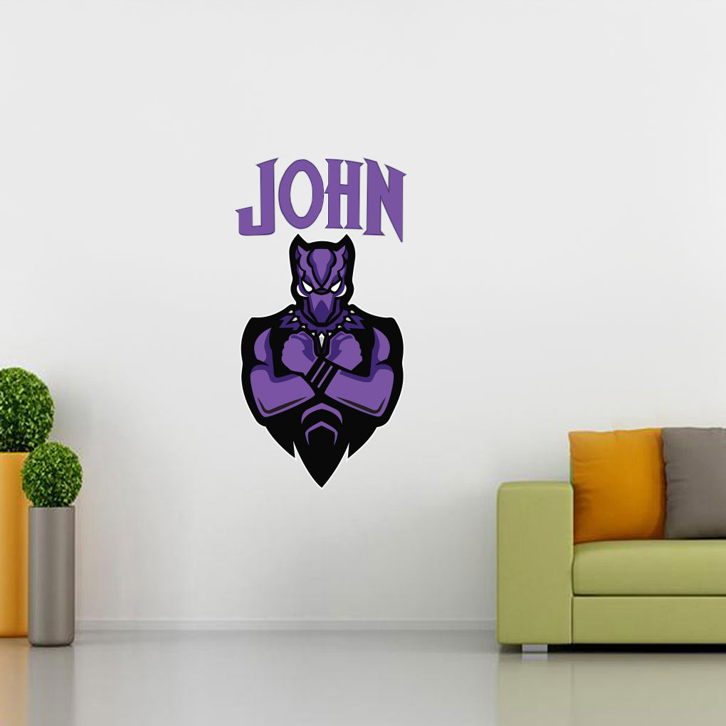 Black Panther Superhero personnalisé Sticker mural autocollant WC328