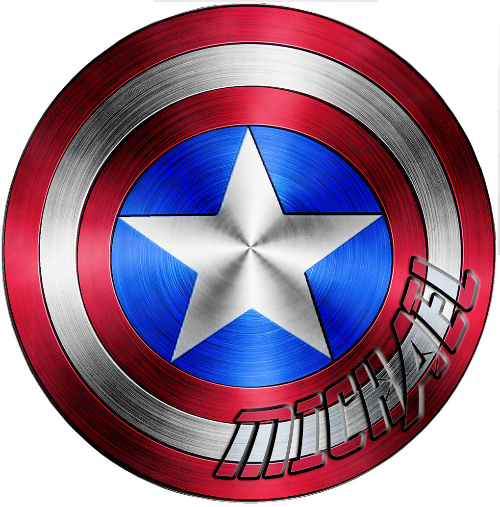 Captain America Shield Personnalisé Custom Name Wall Sticker Décalque WC335