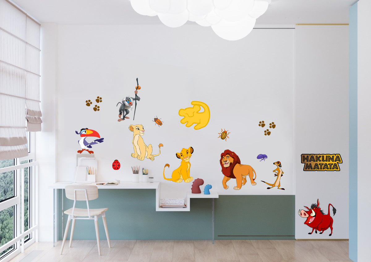Le Lion King Set Wall Sticker Décalque WC339