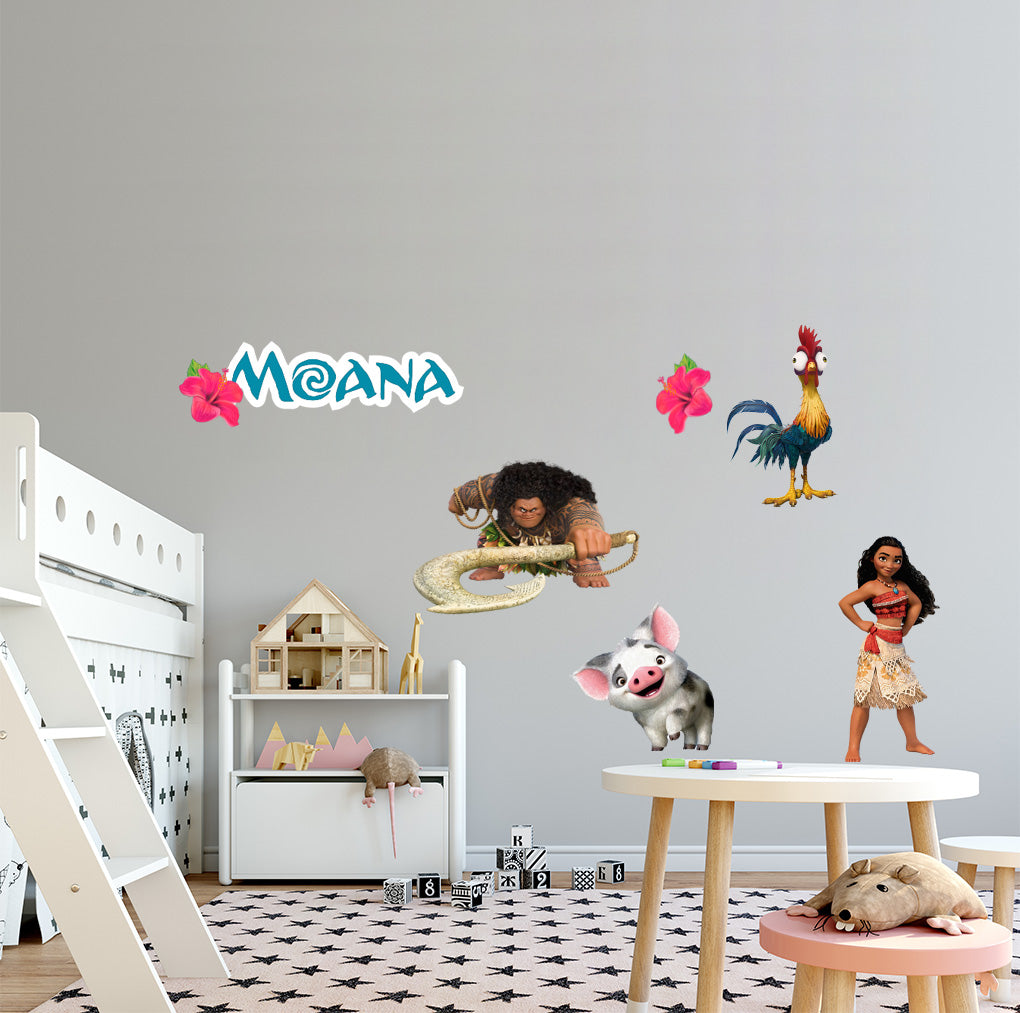 Moana Disney Princess Set Wall Sticker Autocollant WC340