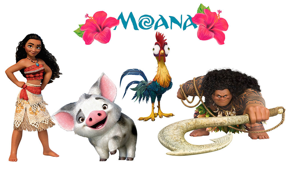 Moana Disney Princess Set Wall Sticker Autocollant WC340