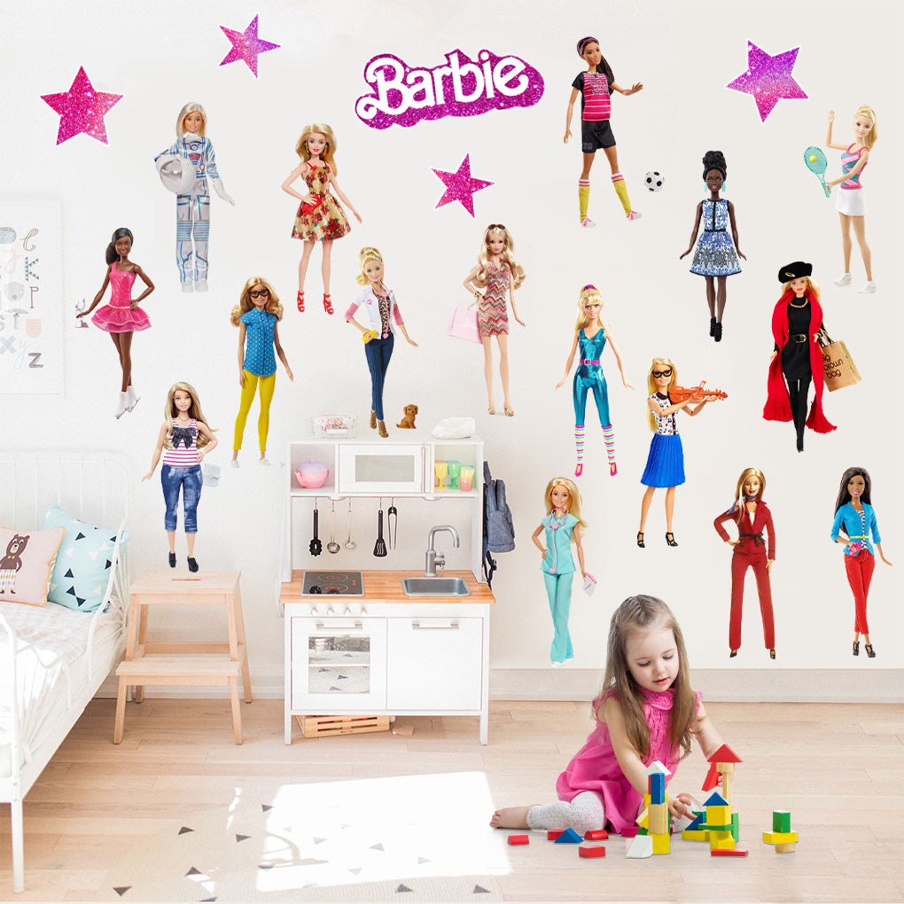 Barbie Super-Set Wall Sticker Decal WC348