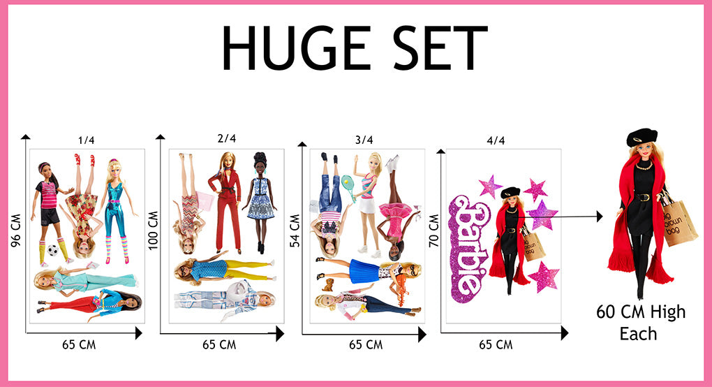 Barbie Super-Set Wall Sticker Decal WC348