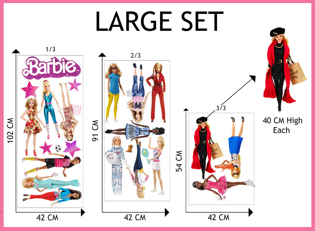 Barbie Super-Set Wall Sticker Decal WC348