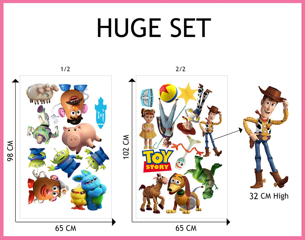 Personnages Toy Story Set Wall Sticker Decal WC356