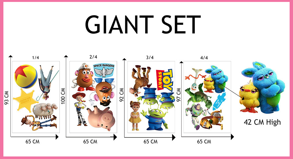 Personnages Toy Story Set Wall Sticker Decal WC356