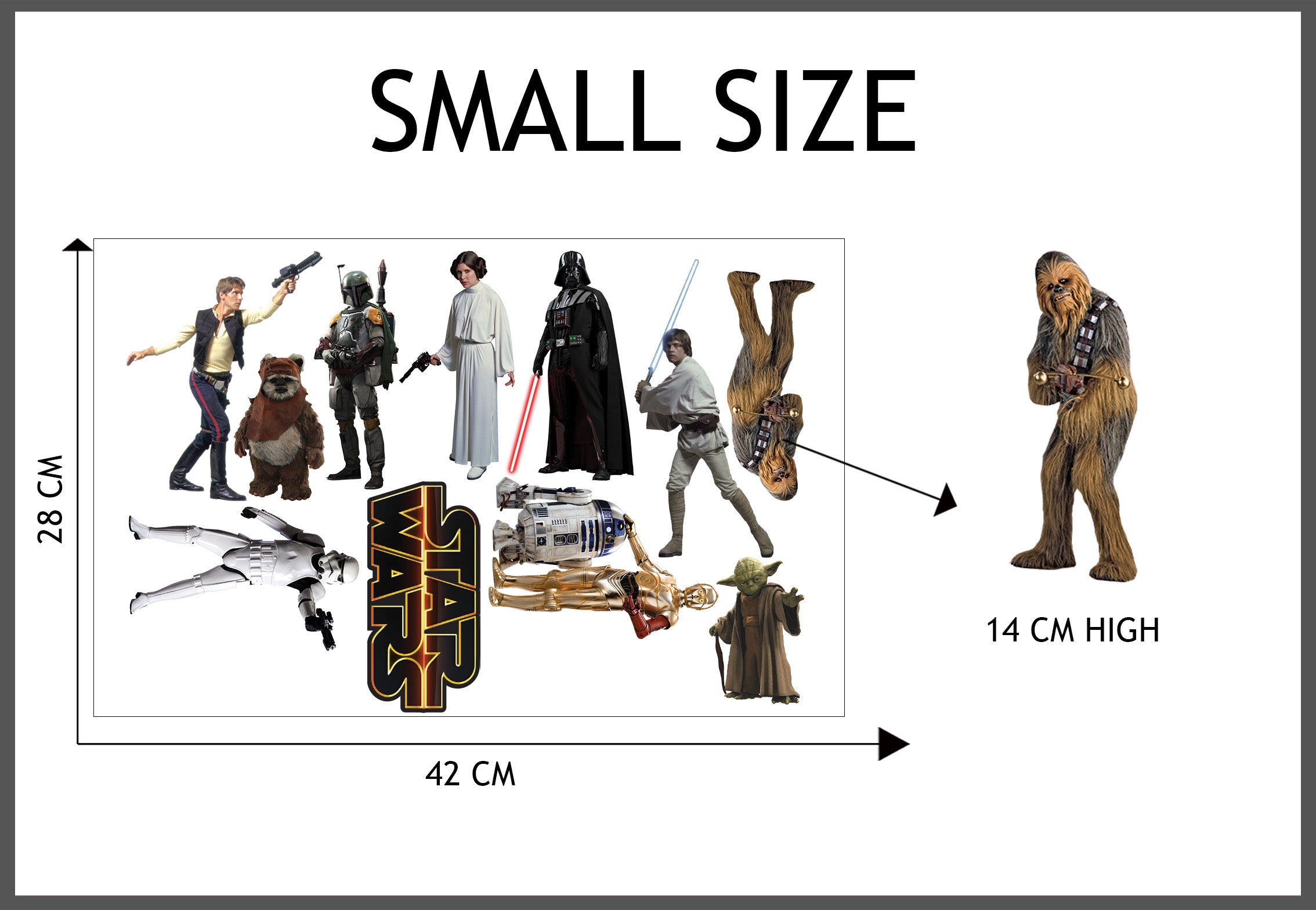 Star Wars Personnages Set Stickers Muraux Stickers WC369
