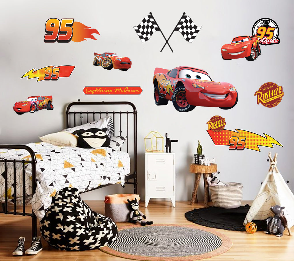 Lightning McQueen Disney Cars Set Wall Stickers Décalcomanies WC371