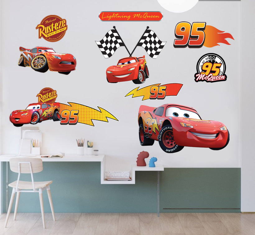 Lightning McQueen Disney Cars Set Wall Stickers Décalcomanies WC371