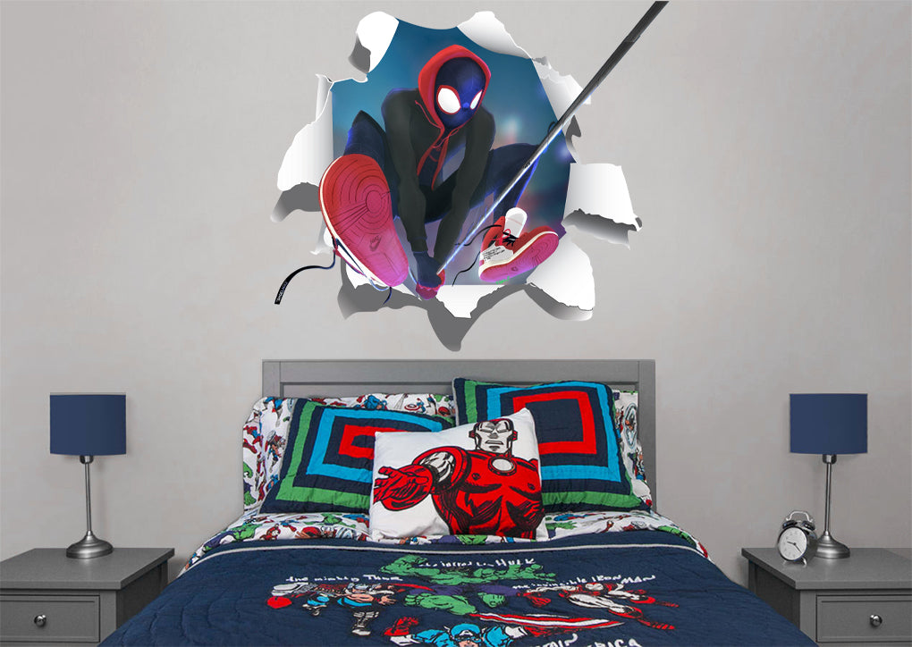 Spider-Man Into The Spider Verse 3D Torn Paper Effect Wall Sticker Decal WC372