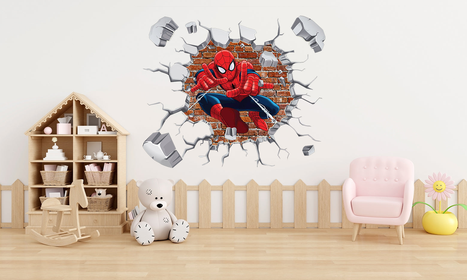 Spiderman 3D Explosion Effect Wall Sticker Decal WC398