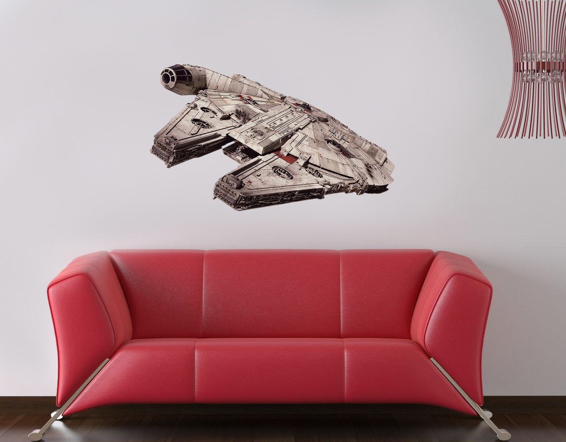 Millennium Falcon Ship Star Wars Wall Sticker Decal WC50