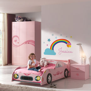 Rainbow & Stars Personalized Custom Name Wall Sticker Decal WC71