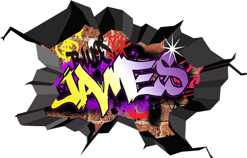 Graffiti Personalized Custom Name Wall Sticker Decal WC77