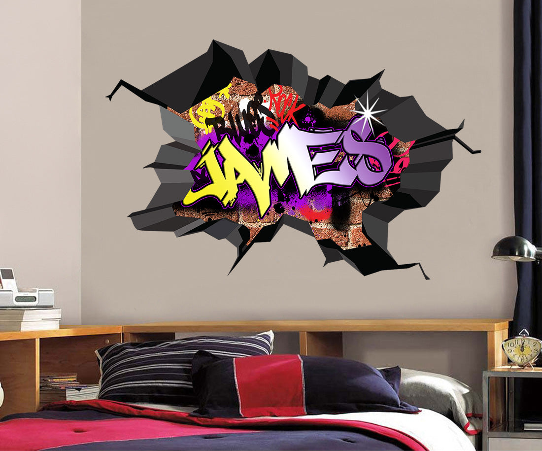 Graffiti Personalized Custom Name Wall Sticker Decal WC77