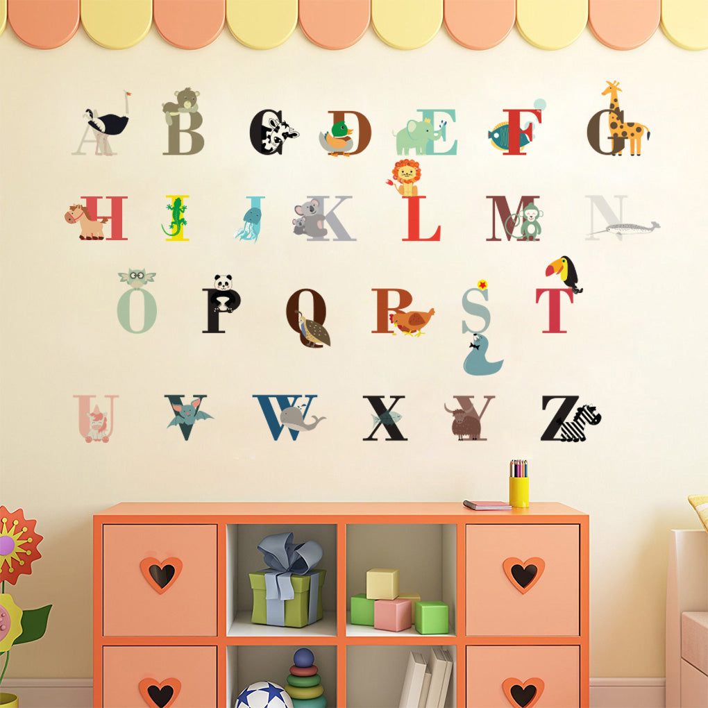 Sticker mural ALPHABET ANIMAUX WC153