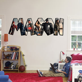 Super Hero Personalized Custom Name Wall Sticker Decal WP01