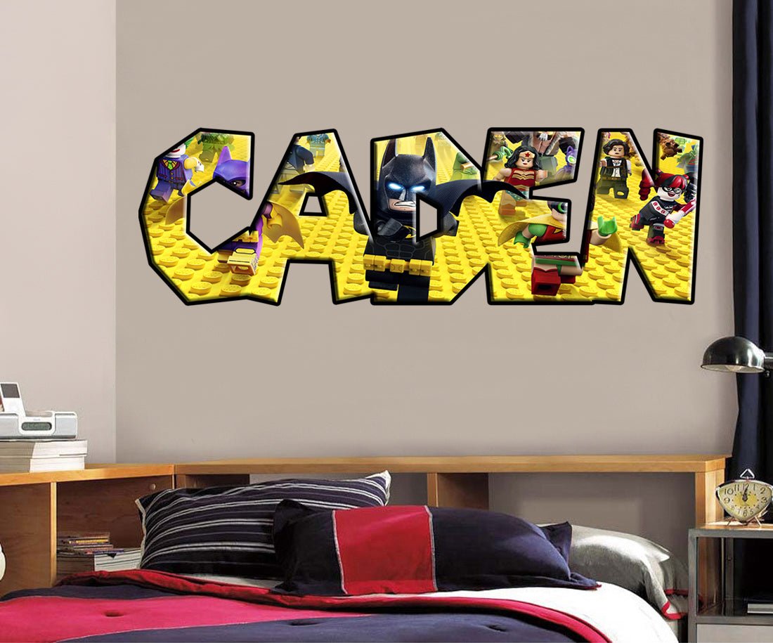 Lego Batman  Personalized Custom Name Wall Sticker Decal 018