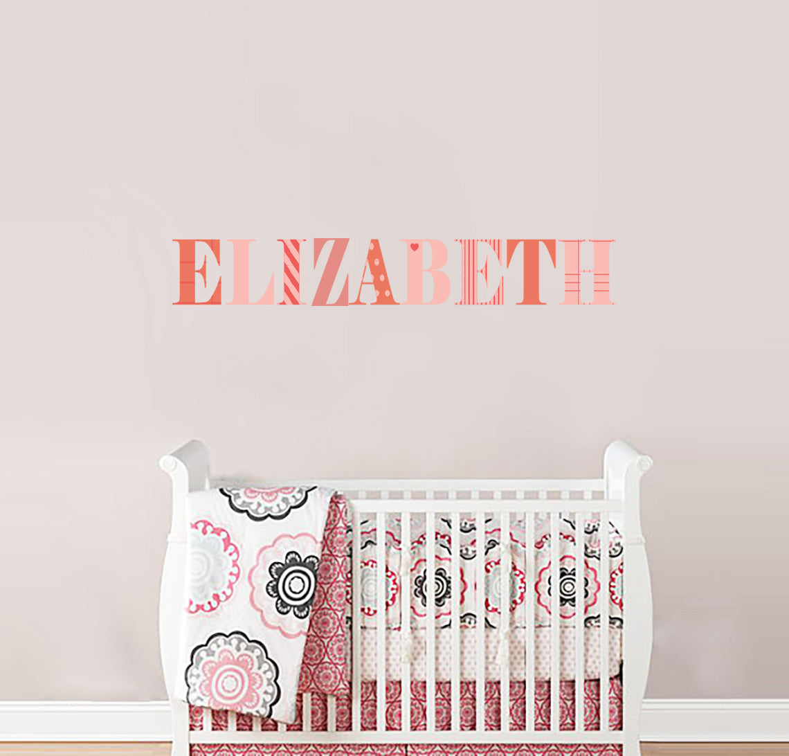 Enfants Personnalisé Custom Name Wall Sticker Decal WP04