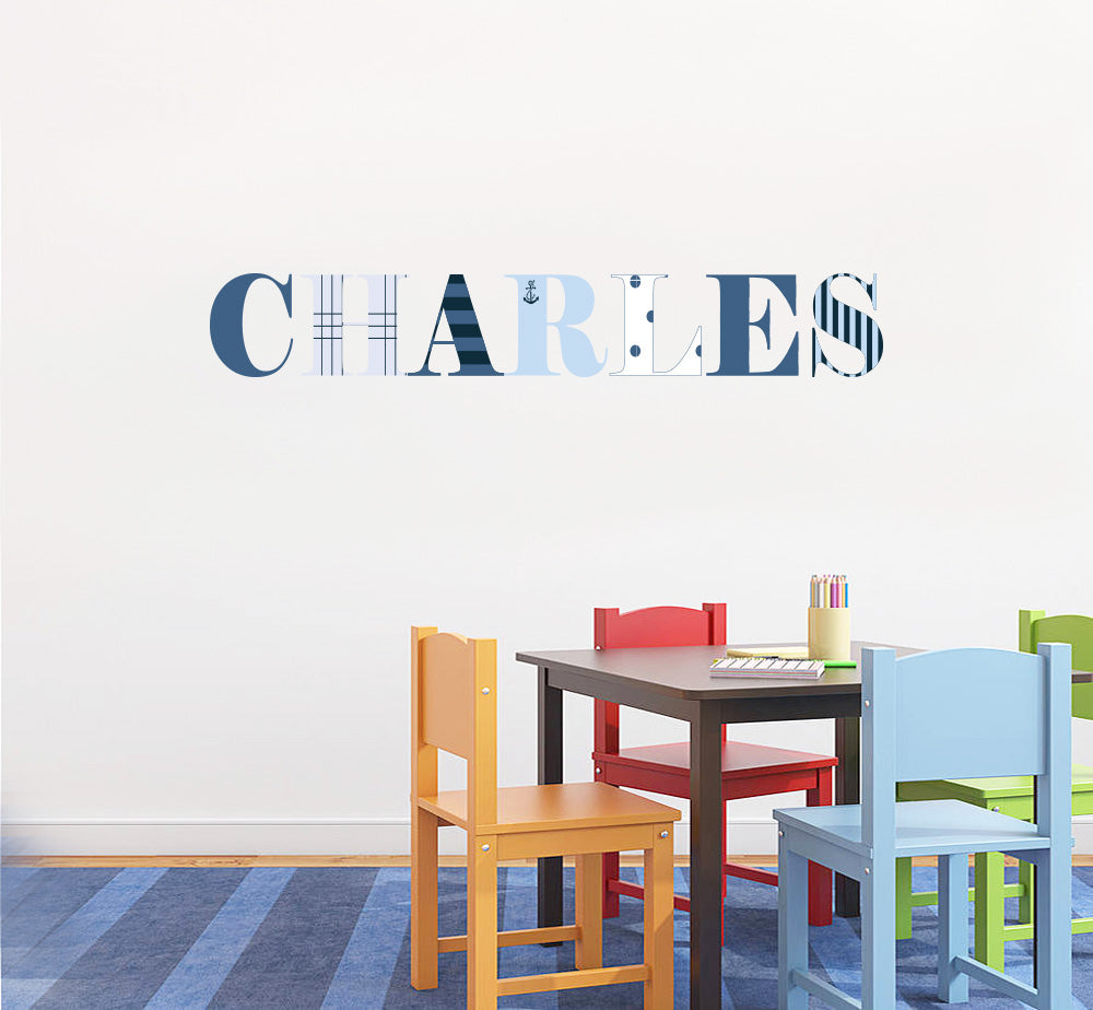 Kids Personalized Custom Name Wall Sticker Decal WP05