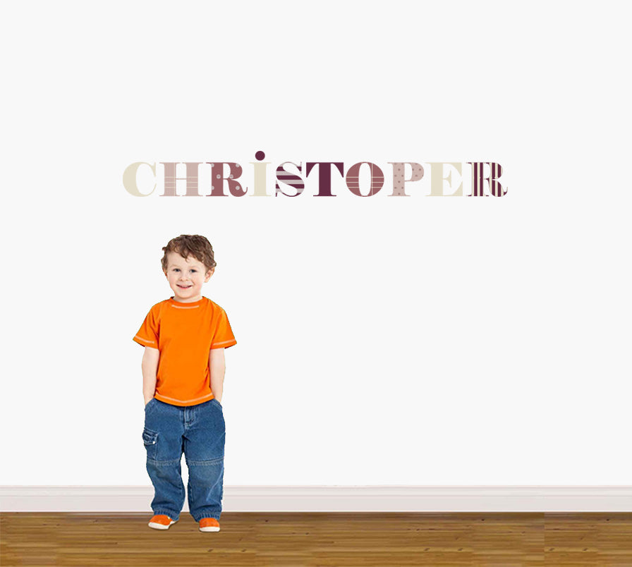Enfants Personnalisé Custom Name Wall Sticker Decal WP06
