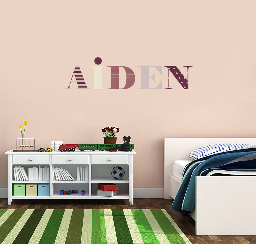 Enfants Personnalisé Custom Name Wall Sticker Decal WP06