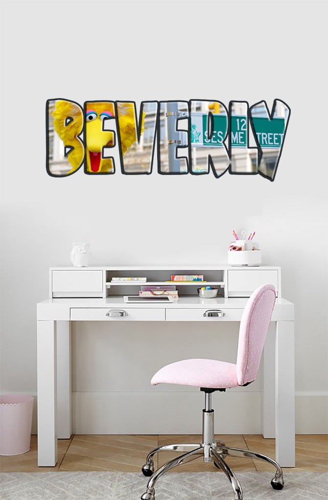 Big Bird Sesame Street Personalized Custom Name Wall Sticker Decal WP100