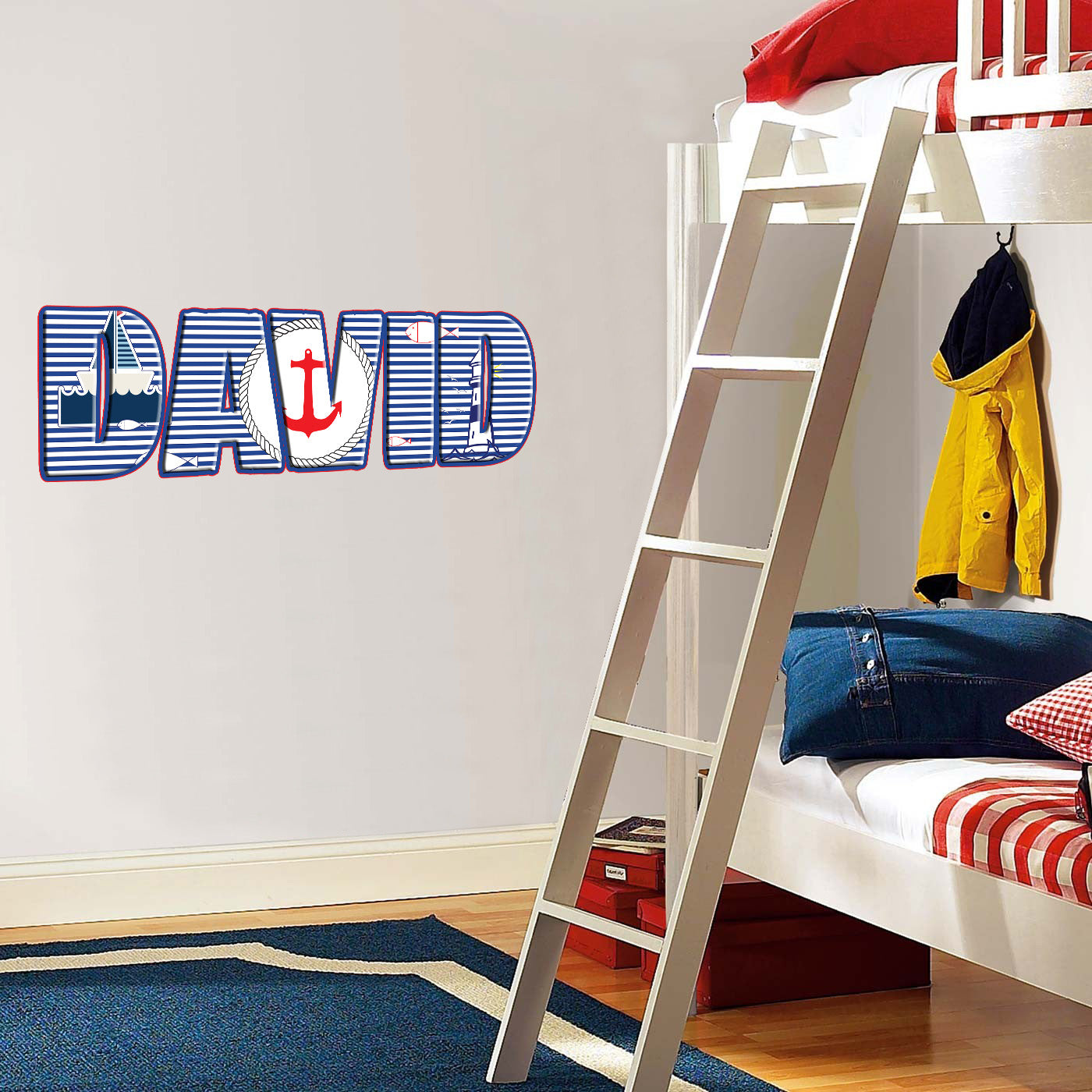 Nautical Personalized Custom Name Wall Sticker Decal WP101