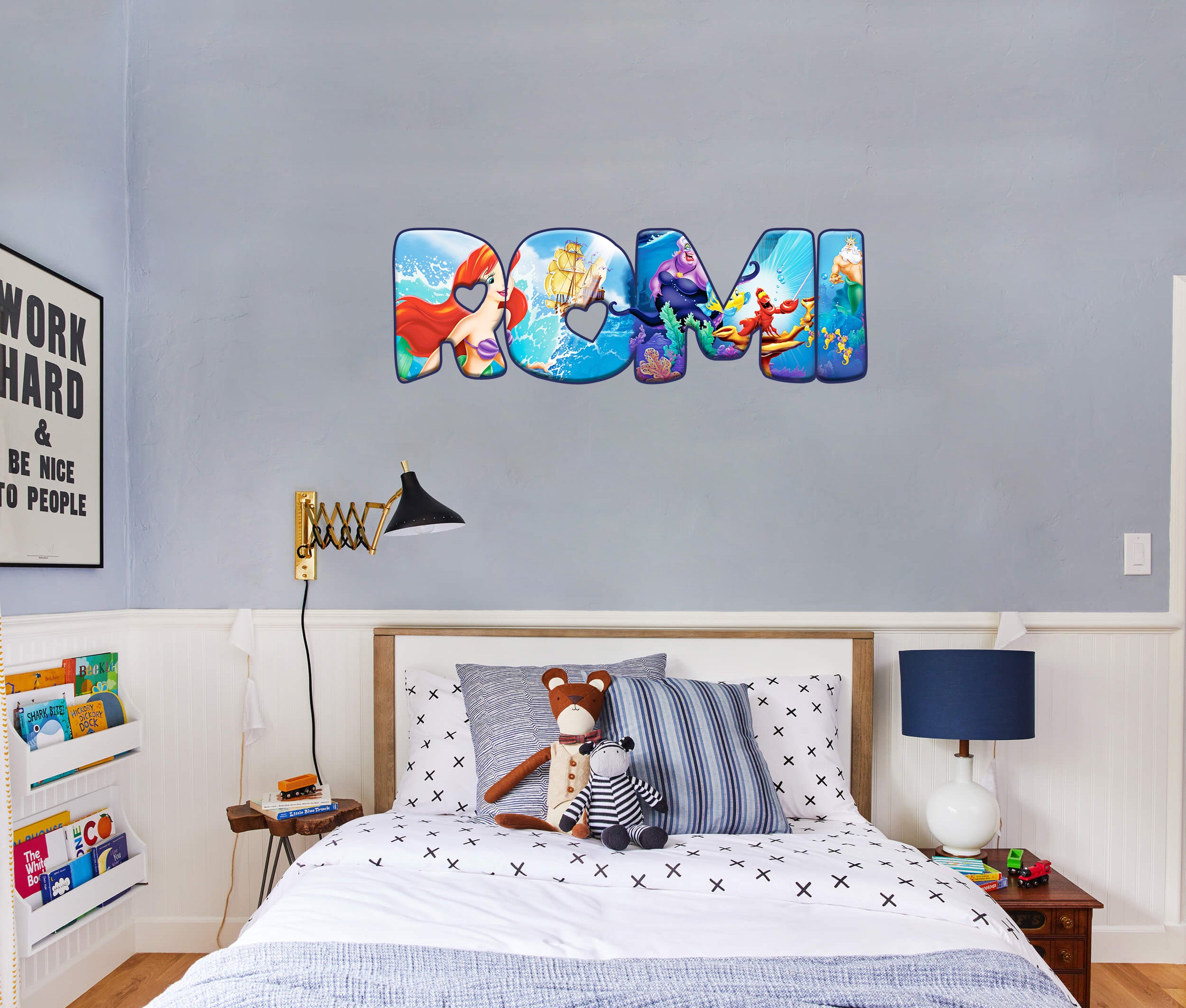 Ariel The Little Mermaid Personalized Custom Name Wall Sticker Decal WP103