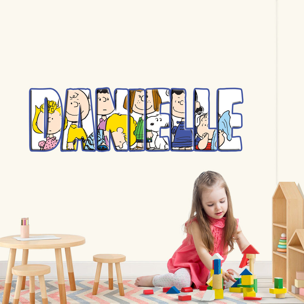 Snoopy The Peanut Movie Personalized Custom Name Wall Sticker Decal WP105