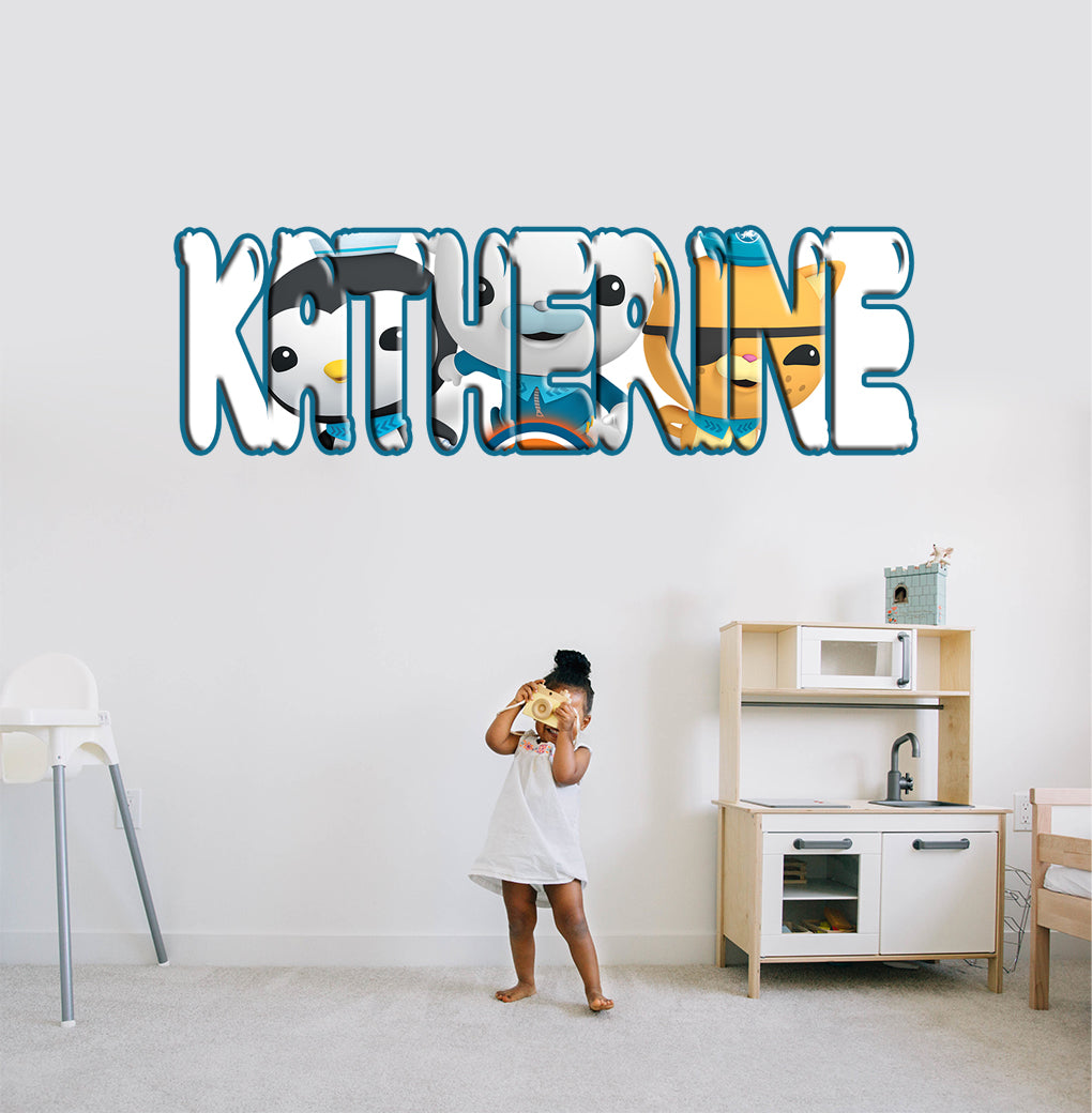 Kids Personalized Custom Name Wall Sticker Decal WP109