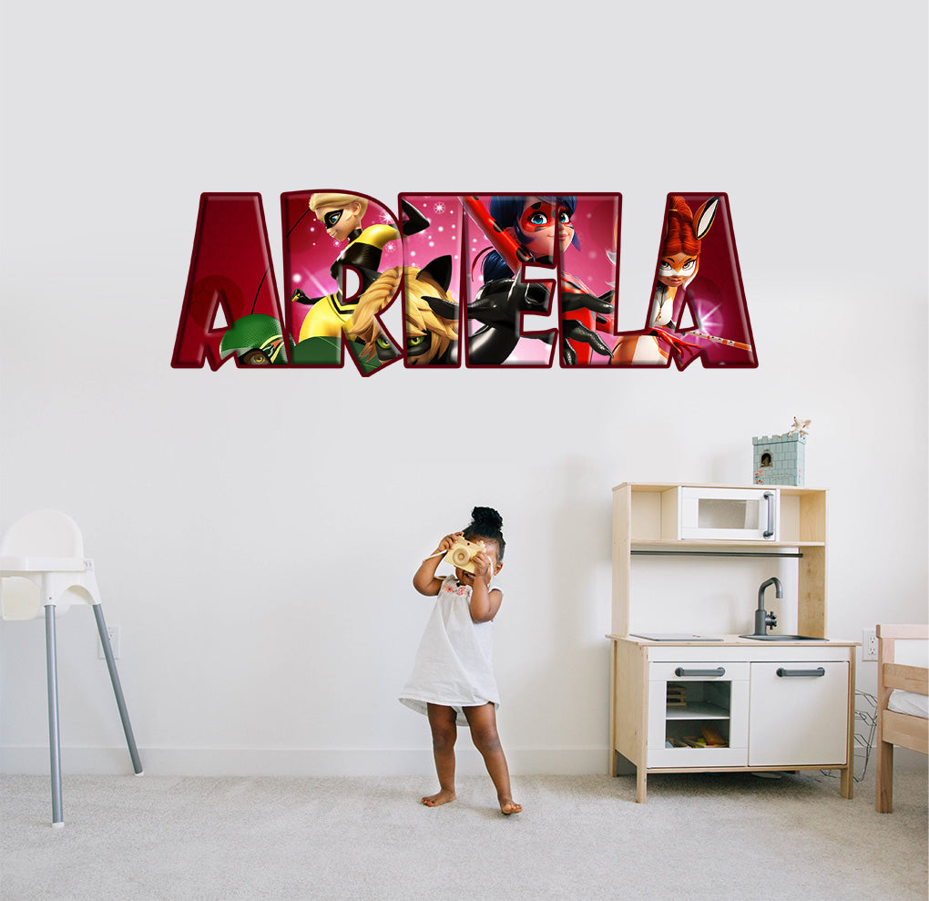 Kids Personalized Custom Name Wall Sticker Decal WP111