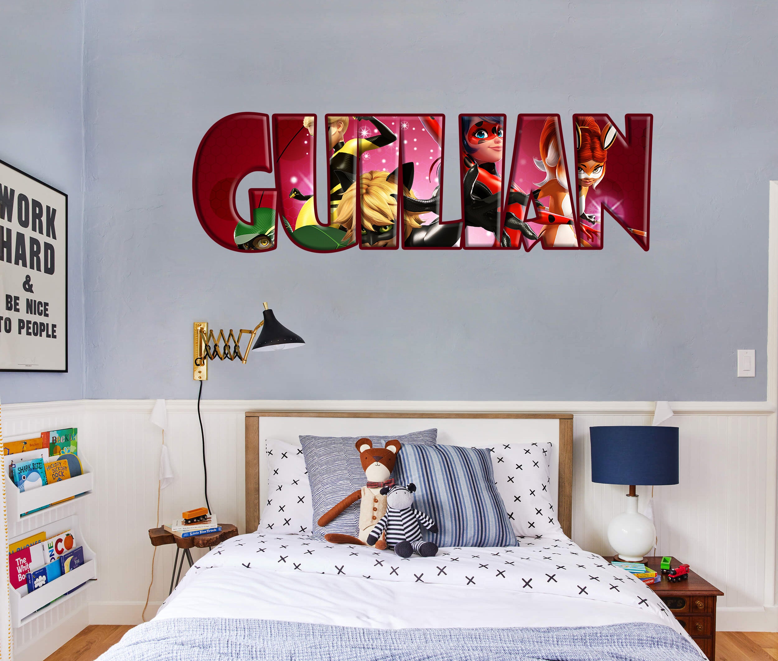 Kids Personalized Custom Name Wall Sticker Decal WP111