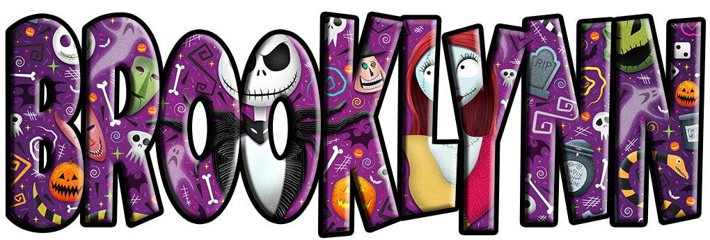 Nightmare Before Christmas Personalized Custom Name Wall Sticker Decal WP114