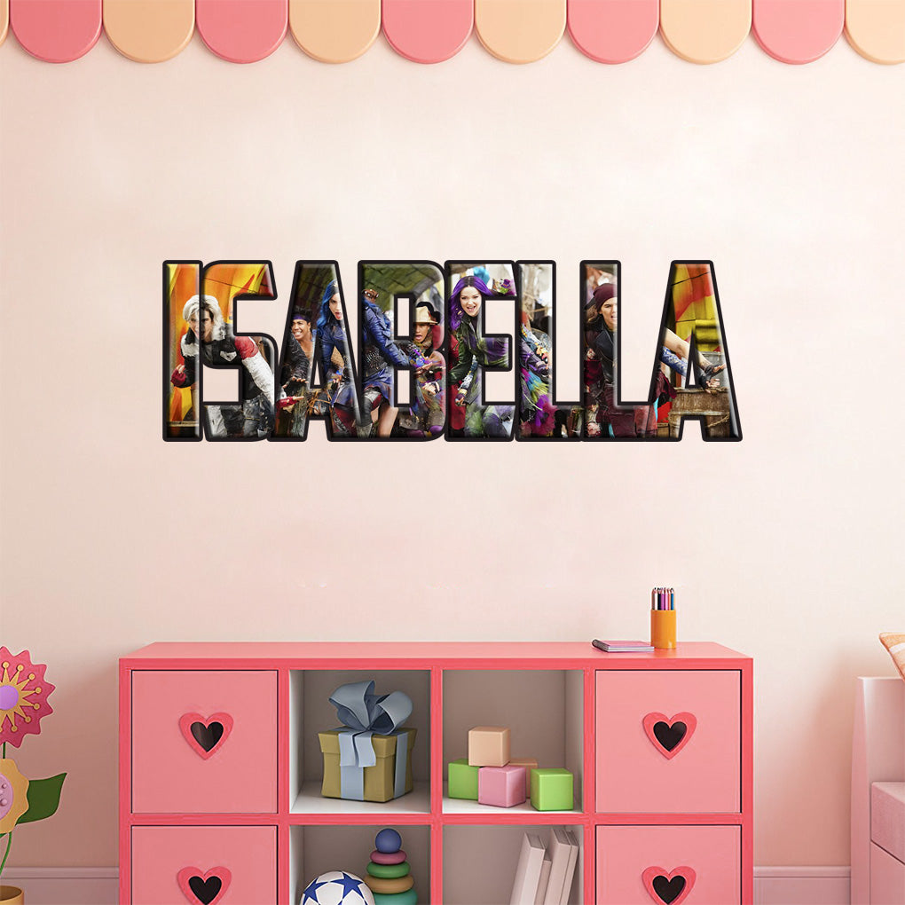 Disney Descendants Personalized Custom Name Wall Sticker Decal WP115