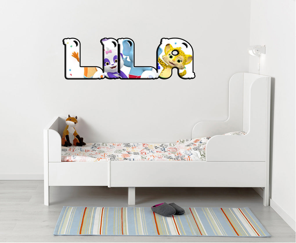 Kids Party Personalized Custom Name Wall Sticker Decal WP121