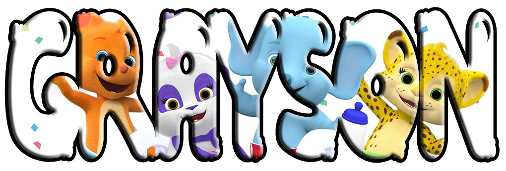 Kids Party Personalized Custom Name Wall Sticker Decal WP121