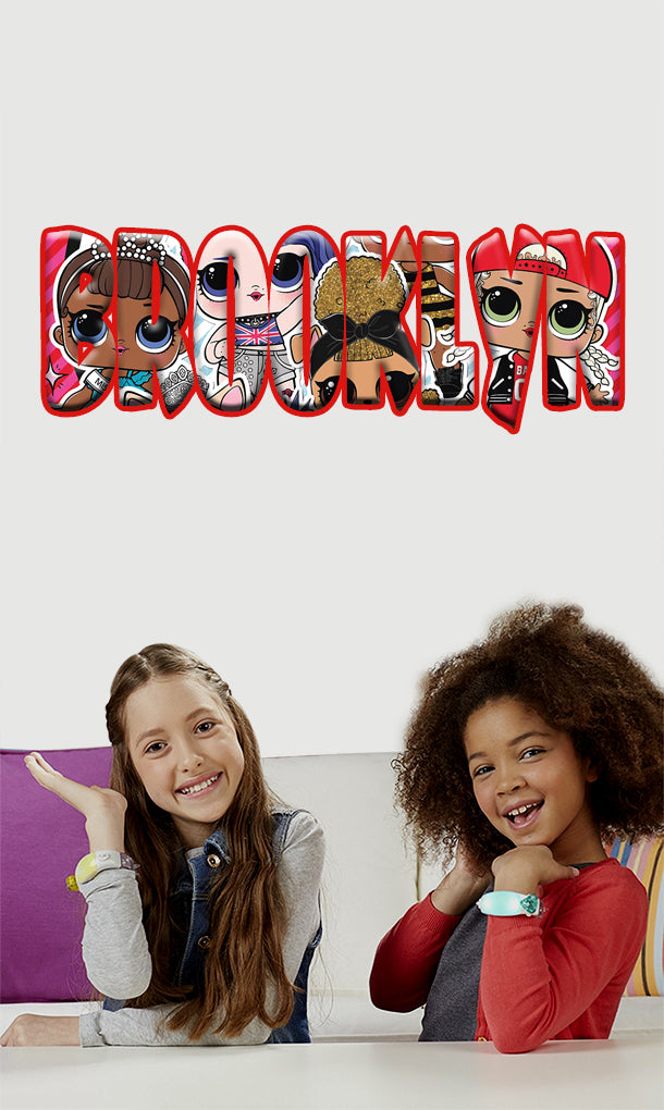 lol Dolls Personalized Custom Name Wall Sticker Decal WP124