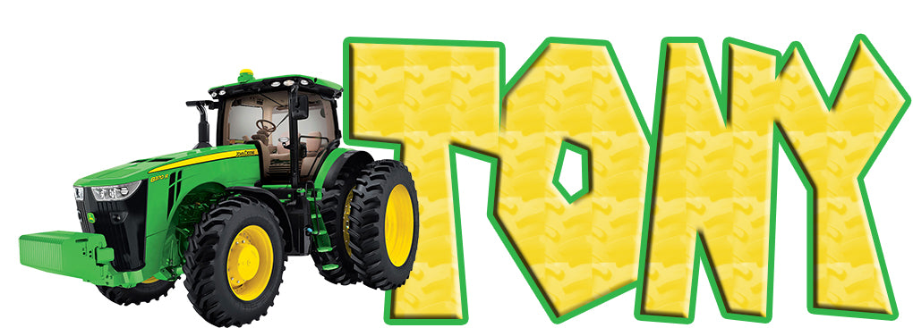Kids Tractor Personalized Custom Name Wall Sticker Decal WP125