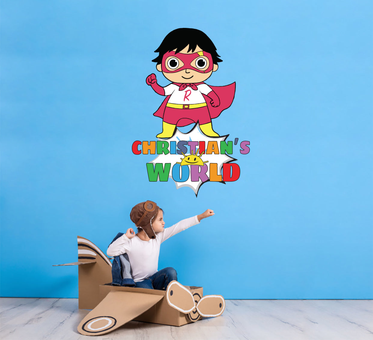 Ryan's World Personalized Custom Name Wall Sticker Decal WP126