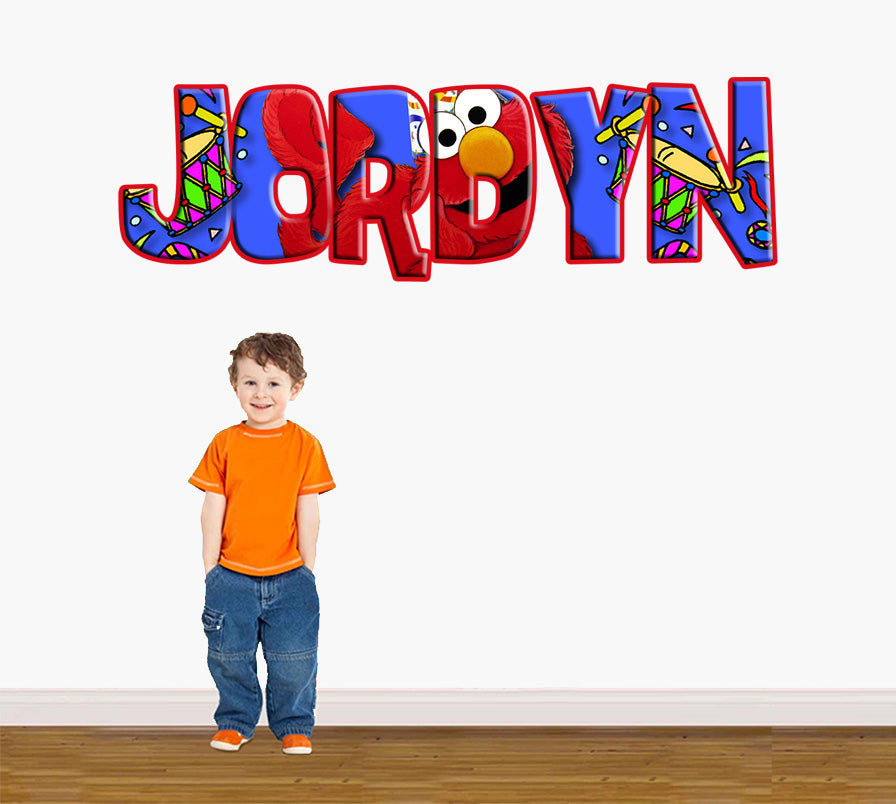 Elmo Sesame Street Personalized Custom Name Wall Sticker Decal WP132