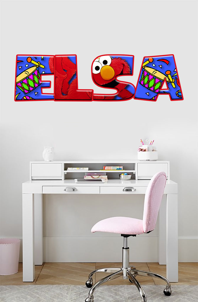 Elmo Sesame Street Personalized Custom Name Wall Sticker Decal WP132